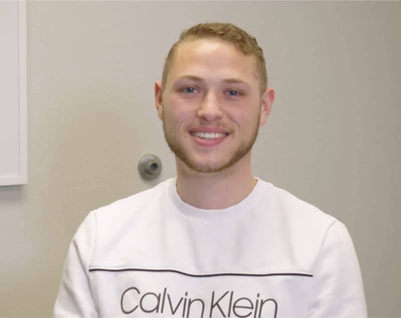 young teen smiling during visit